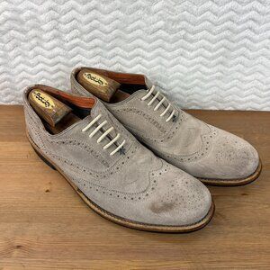 Ted Baker Mens Shoes Suede Leather Wingtip Oxford Brogues Preppy Blue Welt Sz 12
